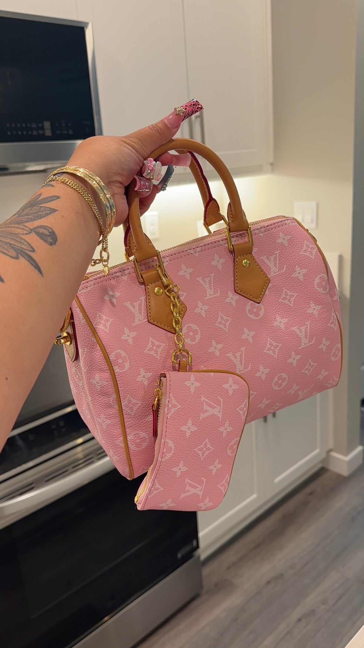 Big pink LV Speedy Set