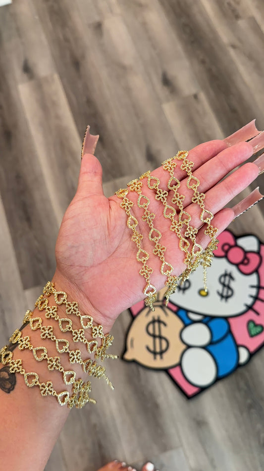 Lucky charm gold bracelet