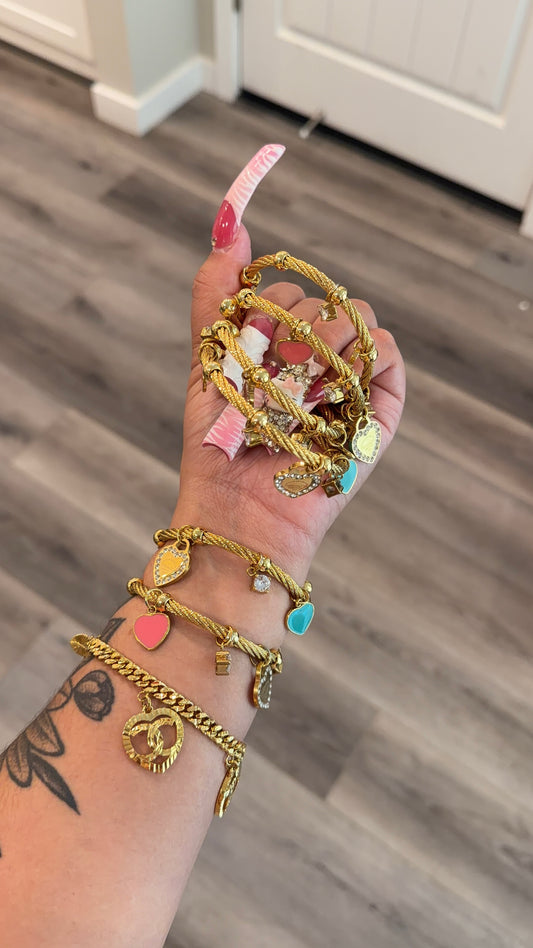 Tiff Co. Dangly Charm Bracelet