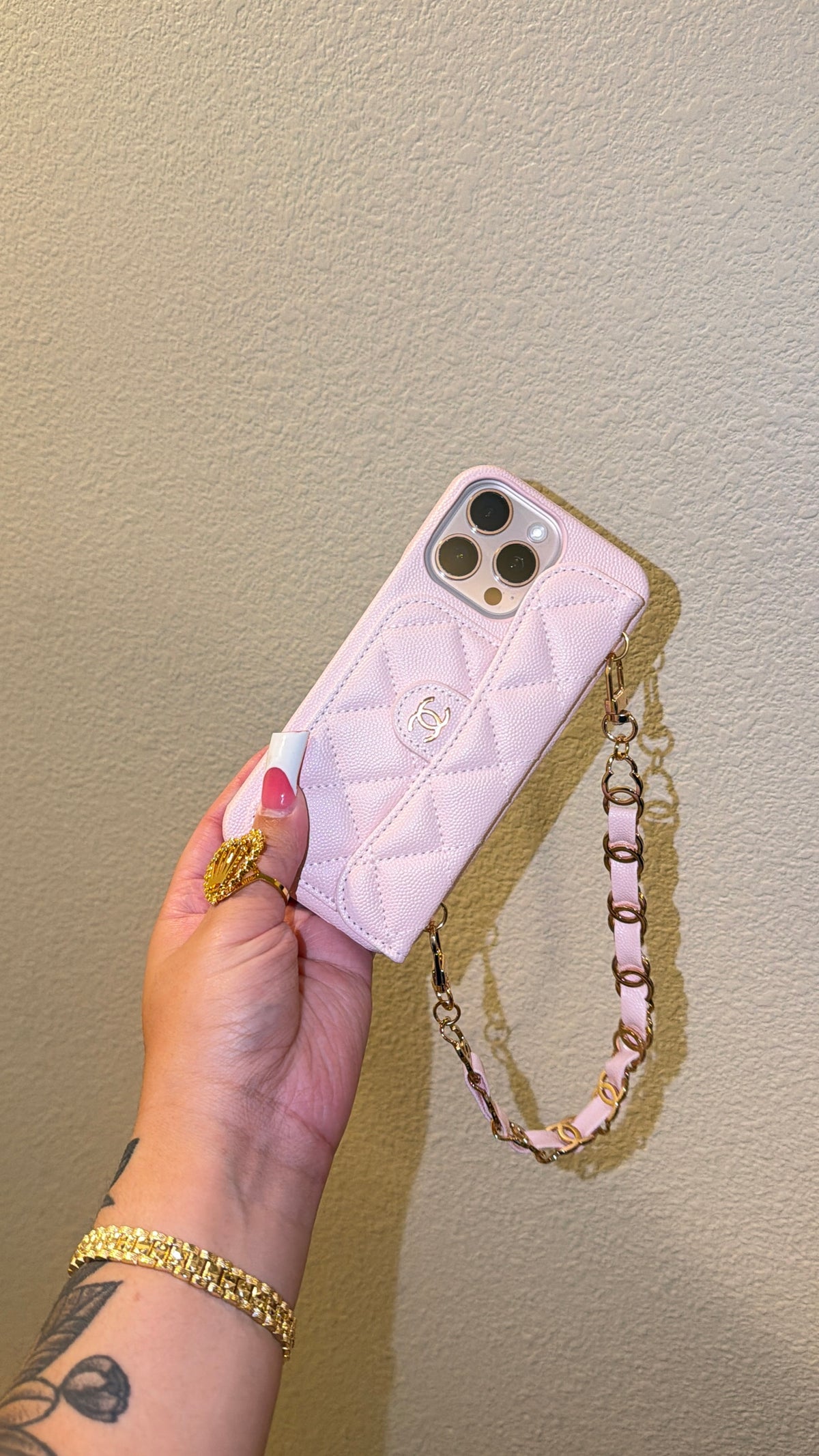 PINK CC STRAP CASE
