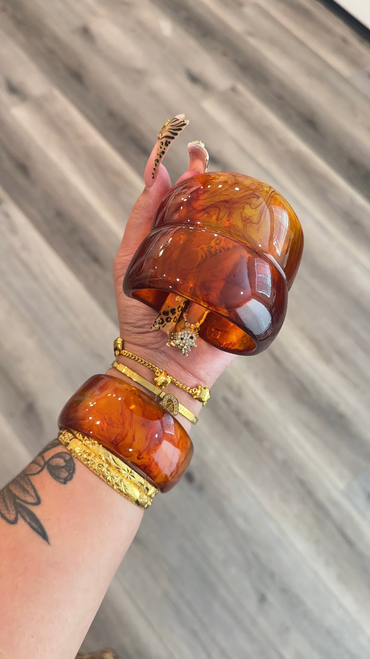Chunky Marble Bangle