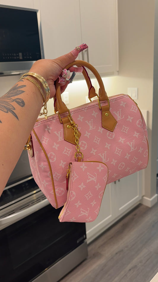 Big pink LV Speedy Set